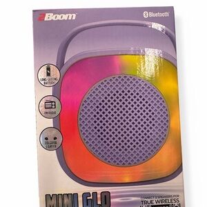 Mini Glo Portable Bluetooth Speaker - Purple and Multicolor